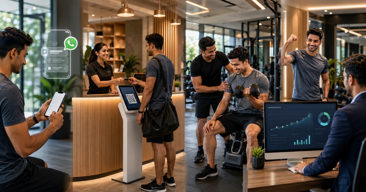 customer journey automation for gyms infographic.