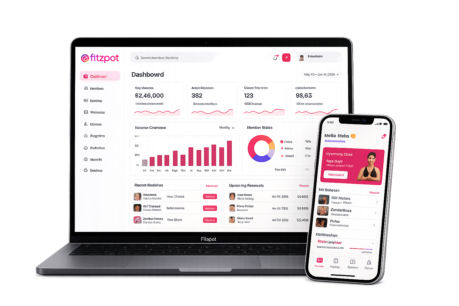 Fitzpot Dashboard — unified fitness management software